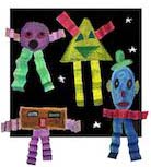 Math Plus Mixed Media: “Outer Space Shapes”