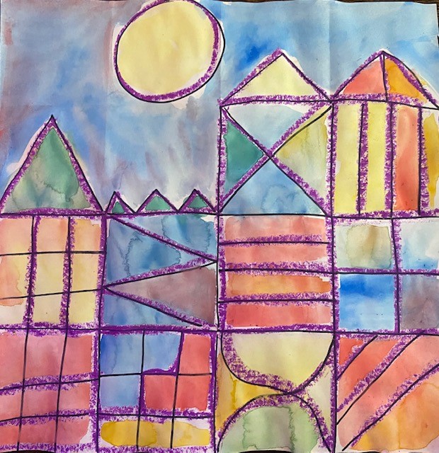 Math Plus Mixed Media: Paul Klee: “Shapes in a Castle”