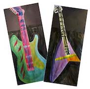 Science Plus Painting: ” Electromagnetic Electric Guitar”