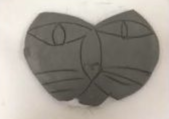Fine Art Mixed Media: “Paul Klee: Clay Cat”