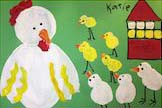 Math Plus Painting: “Mother Hen Counts Her Chicks”