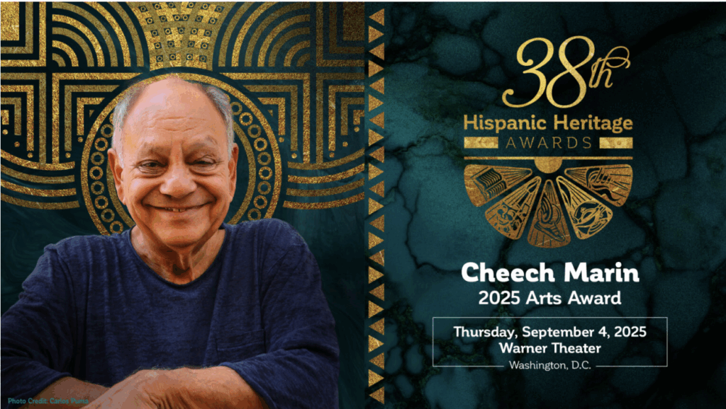 The Hispanic Heritage Foundation (HHF) announced today that legendary comedian, actor, and art collector Cheech Marin will receive the 2025 Hispanic Heritage Award for Arts